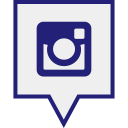 social, media, instagram, logo icon