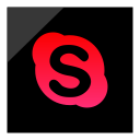social, media, skype, logo icon