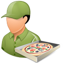 male, pizzadeliveryman icon