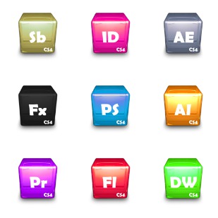 Adobe CS 4 Suite icon sets preview
