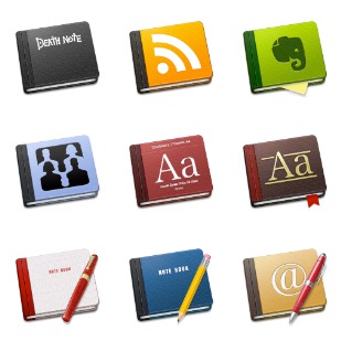 Book icon sets preview