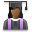 Black, Female, Student, User icon