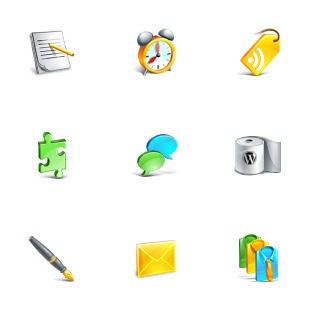 Blogging icon sets preview