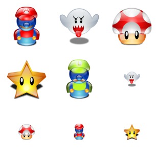 Super Mario Lumina icon sets preview