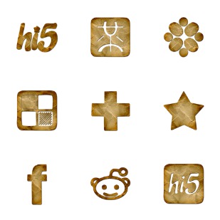 Crumpled icon sets preview