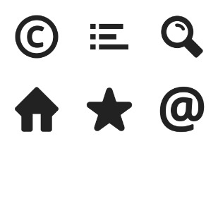 Common icon sets preview