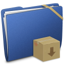 Blue Elastic Drop Box icon