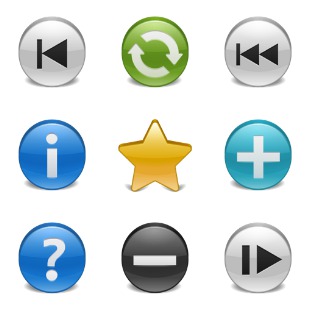 Glossy Status icon sets preview