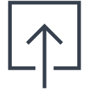 direction, up, upload, arrow icon