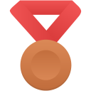 Bronze metal red icon