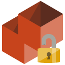 box, lock, open icon