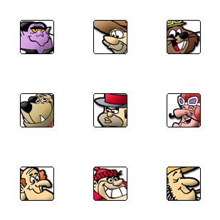 Wacky Dastardly icon sets preview