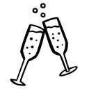 party, celebration, new year, glasses, champagne icon