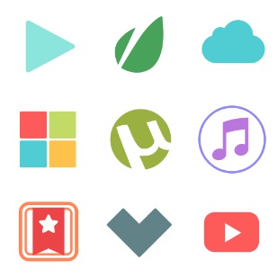 Brands Flat icon sets preview