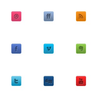 A Clean Mini Social Media Set icon sets preview