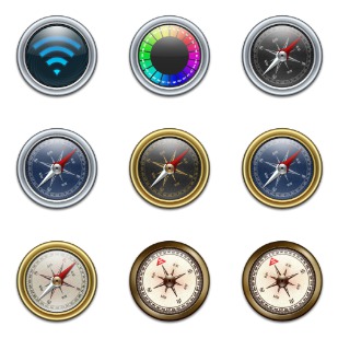 Compass icon sets preview
