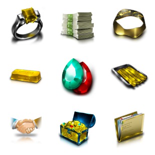 Jewelry icon sets preview