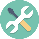 wrench, screwdriver, tools icon