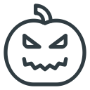 pumpkin, lamp, halloween icon