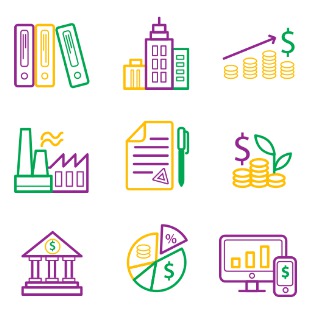 Business icon sets preview