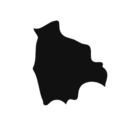 Bolivia black country map shape icon