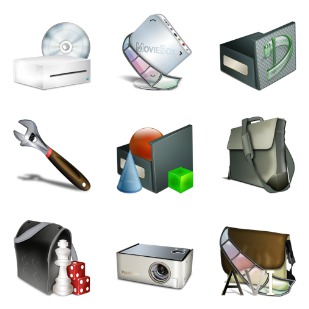 Bags and Boxes icon sets preview