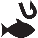 animal, swimming, hook, fish, fishing icon