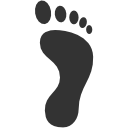 right, footprint icon