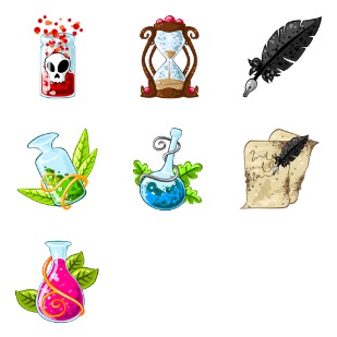 Fantasy Mediaeval icon sets preview