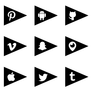 Social Media Flags ! icon sets preview