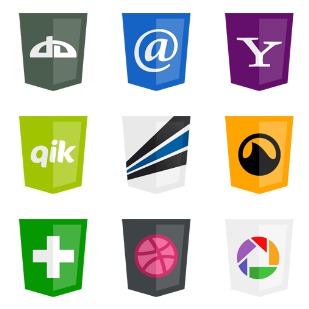 Modern Web Social icon sets preview