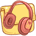 Folder, Headphones, Music icon