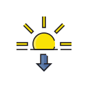 weather, sign, sun, meteorology, sunset, evening icon
