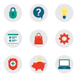 Flat Design (Set 1) icon sets preview