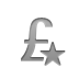 star, currency, sign, pound icon
