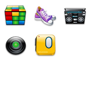 80s icon sets preview