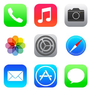 Apple iOS 7 icon sets preview