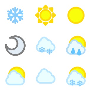 Weather icon sets preview