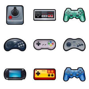 Gaming icon sets preview