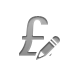 pound, pencil, sign, currency icon