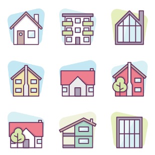 Construction Building / Colors Background icon sets preview