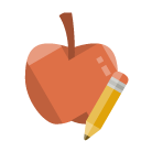 teacher, day, pencil icon