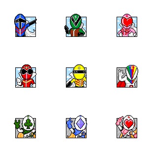 Sentai icon sets preview