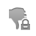 thumbsdown, hand, lock icon