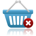 shopping basket remove icon