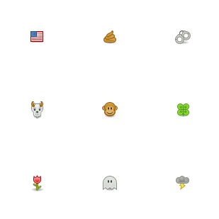 Shrunk Pidgin Smilies icon sets preview