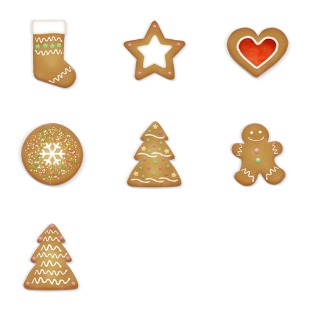 Christmas Cookies icon sets preview