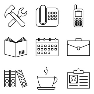 Office Time icon sets preview