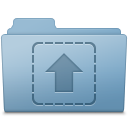 Blue, Folder, Upload icon