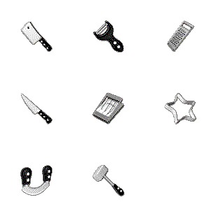 Sharp Kitchen icon sets preview